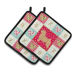 CK5941PTHD 7.5 x 7.5 in. Norwich Terrier Love Pair of Pot Holders