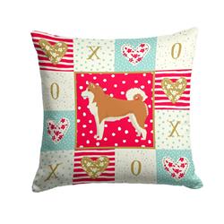 14 x 3 x 14 in. Akita Love Fabric Decorative Pillow