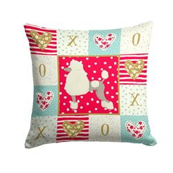 14 x 3 x 14 in. Poodle Love Fabric Decorative Pillow