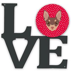11.5 x 11.75 in. Toy Fox Terrier Love Metal Artwork Wall Decor