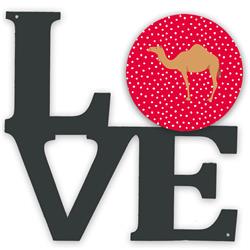 11.5 x 11.75 in. Arabian Camel Dromedary Love Metal Artwork Wall Decor