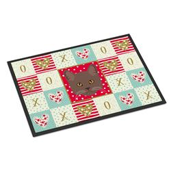 CK5178JMAT 24 x 36 in. York Chocolate Cat Love Indoor or Outdoor Mat