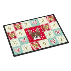 CK5187JMAT 24 x 36 in. Boston Terrier Love Indoor or Outdoor Mat