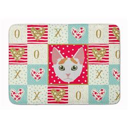 19 x 27 in. Japanese Bobtail Cat Love Machine Washable Memory Foam Mat