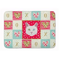 19 x 27 in. Khao Manee Cat Love Machine Washable Memory Foam Mat
