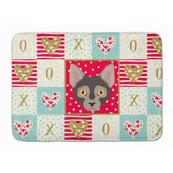 19 x 27 in. Lykoi Cat Love Machine Washable Memory Foam Mat