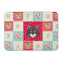 19 x 27 in. Maine Coon Cat Love Machine Washable Memory Foam Mat
