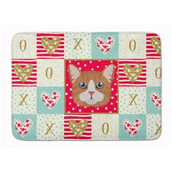 19 x 27 in. Manx Cat Love Machine Washable Memory Foam Mat