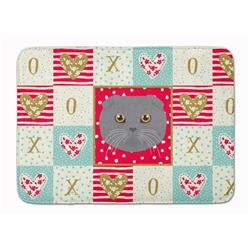 CK5158RUG 19 x 27 in. Scottish Fold Cat Love Machine Washable Memory Foam Mat