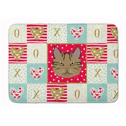 19 x 27 in. Scottish Straight Cat Love Machine Washable Memory Foam Mat