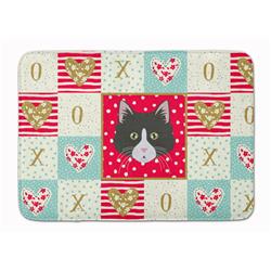19 x 27 in. Siberian Forest Cat Love Machine Washable Memory Foam Mat