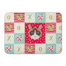 19 x 27 in. Snowshoe Cat Love Machine Washable Memory Foam Mat