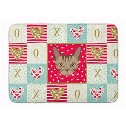 19 x 27 in. Sokoke Cat Love Machine Washable Memory Foam Mat