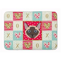 19 x 27 in. Tonkinese Cat Love Machine Washable Memory Foam Mat