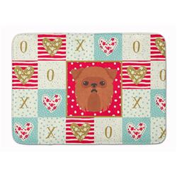 19 x 27 in. Brussels Griffon Love Machine Washable Memory Foam Mat