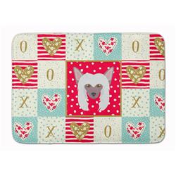 19 x 27 in. Chinese Crested Love Machine Washable Memory Foam Mat