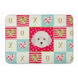 19 x 27 in. Cyprus Poodle Love Machine Washable Memory Foam Mat