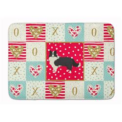 19 x 27 in. Border Collie Love Machine Washable Memory Foam Mat