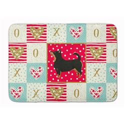 19 x 27 in. Lancashire Terrier Love Machine Washable Memory Foam Mat