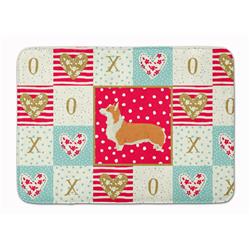 19 x 27 in. Pembroke Corgi Love Machine Washable Memory Foam Mat