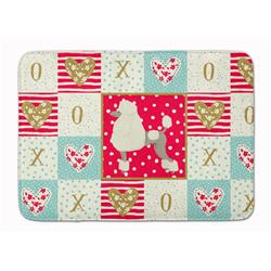 19 x 27 in. Poodle Love Machine Washable Memory Foam Mat