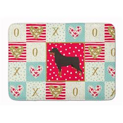 19 x 27 in. Rottweiler Love Machine Washable Memory Foam Mat