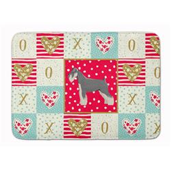 19 x 27 in. Schnauzer Love Machine Washable Memory Foam Mat