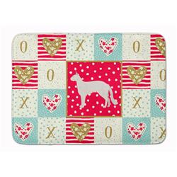 19 x 27 in. Balinese No.2 Cat Love Machine Washable Memory Foam Mat