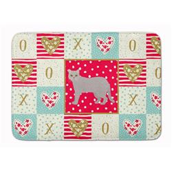 19 x 27 in. British Semi Longhair Cat Love Machine Washable Memory Foam Mat