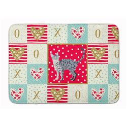 19 x 27 in. California Spangled No.1 Cat Love Machine Washable Memory Foam Mat