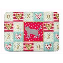 19 x 27 in. Chartreux No.2 Cat Love Machine Washable Memory Foam Mat