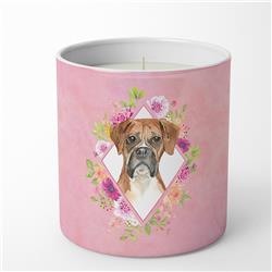 CK4255CDL 10 oz Boxer Pink Flowers Decorative Soy Candle