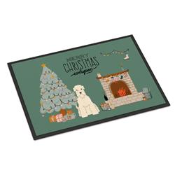 CK7624JMAT 24 x 36 in. Soft Coated Wheaten Terrier Christmas Everyone Indoor or Outdoor Mat