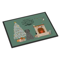 CK7644JMAT 24 x 36 in. Black Briard Christmas Everyone Indoor or Outdoor Mat