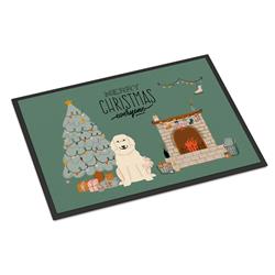CK7646JMAT 24 x 36 in. Great Pyrenese Christmas Everyone Indoor or Outdoor Mat