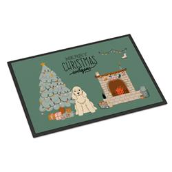 CK7657JMAT 24 x 36 in. Buff Cocker Spaniel Christmas Everyone Indoor or Outdoor Mat