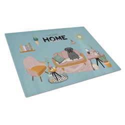 CK7851LCB Black Pug Sweet Home Glass Cutting Board - Large
