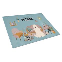 CK7869LCB South Russian Sheepdog Sweet Home Glass Cutting Board - Large