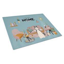 CK7870LCB West Siberian Laika Spitz Sweet Home Glass Cutting Board - Large