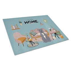 CK7891LCB Blue Staffordshire Bull Terrier Sweet Home Glass Cutting Board - Large
