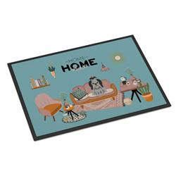 CK7934MAT 18 x 27 in. Black Silver Shih Tzu Sweet Home Indoor or Outdoor Mat