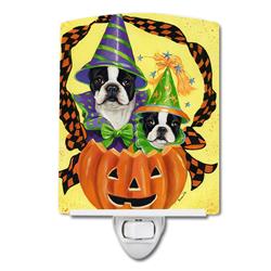 6 x 4 in. Boston Terrier Halloweenies Ceramic Night Light