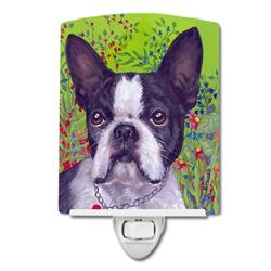 6 x 4 in. Boston Terrier Jungle Ceramic Night Light