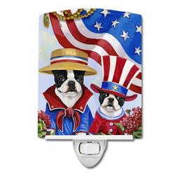 6 x 4 in. Boston Terrier USA Ceramic Night Light