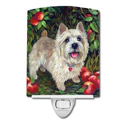 6 x 4 in. Cairn Terrier Apples Ceramic Night Light