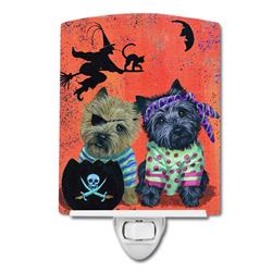 6 x 4 in. Cairn Terrier Pirates Halloween Ceramic Night Light