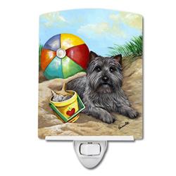 6 x 4 in. Cairn Terrier At the Beach Ceramic Night Light
