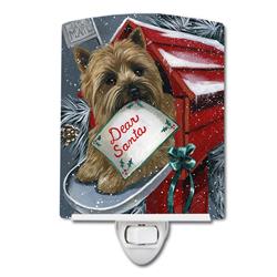 6 x 4 in. Cairn Terrier Christmas Letter to Santa Ceramic Night Light