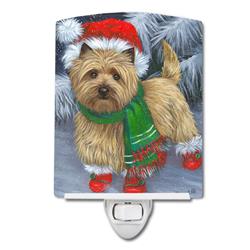6 x 4 in. Cairn Terrier Christmas Red Boots Ceramic Night Light