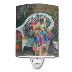 6 x 4 in. Cairn Terrier Trio Ceramic Night Light